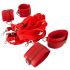 Bad Kitty - bed boeien set - klittenband - kunstleer - rood