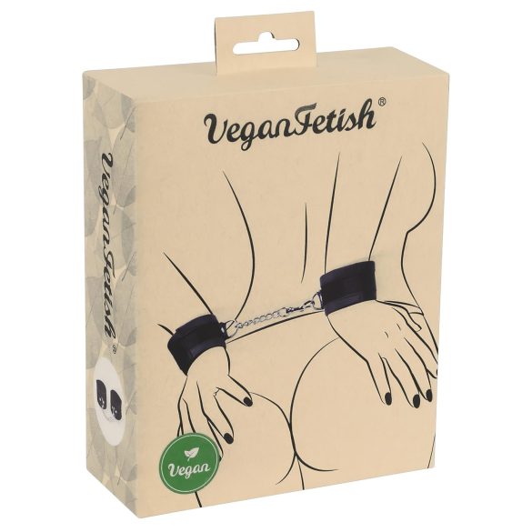 Vegan Fetish - polsboeien - korte ketting - zwart