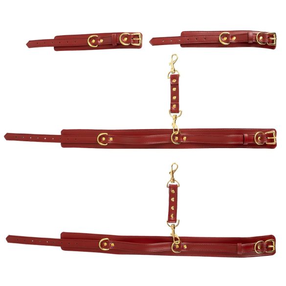 Bad Kitty - Handboeien set voor benen (rood)