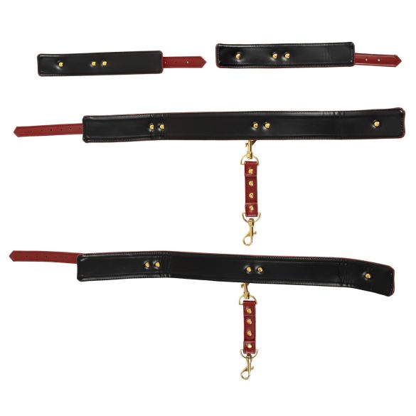 Bad Kitty - Handboeien set voor benen (rood)