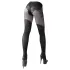 Cottelli - opengewerkte netpanty (zwart) - 4/L