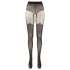 Cottelli - opengewerkte netpanty (zwart) - 4/L
