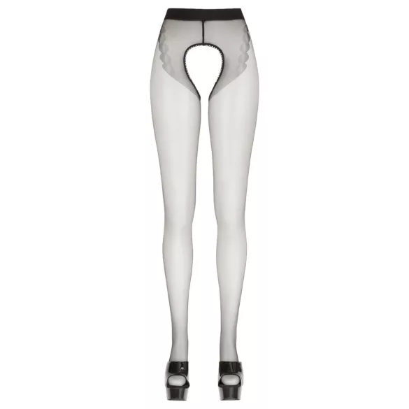 Cottelli - open hold-up kousen - dubbele stimulatie - zwart - 5