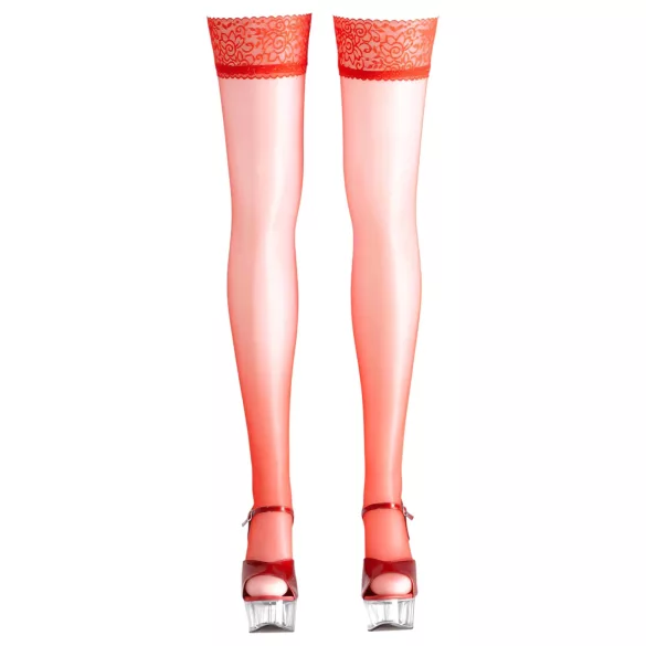 Cottelli - Satijn hold-ups - rood - 3/M-L