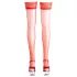 Cottelli - Satijn hold-ups - rood - 5/XL