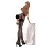 Cottelli - Netkousen met veters en kant - M/L