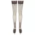 Cottelli - hold-up kousen - bloemenprint, gestreept - zwart - 5