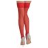 Cottelli - kanten hold-ups - bloemenmotief - rood