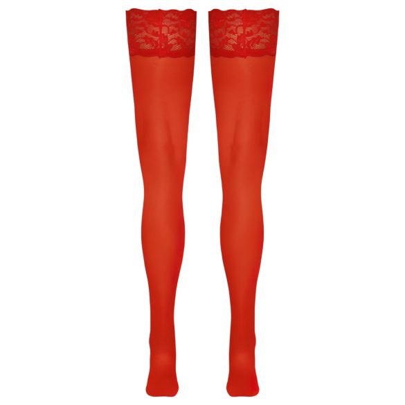 Cottelli - kanten hold-ups - bloemenmotief - rood
