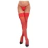 Cottelli - kanten hold-ups - bloemenmotief - rood - 4/L