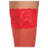 Cottelli - kanten hold-ups - bloemenmotief - rood - 4/L