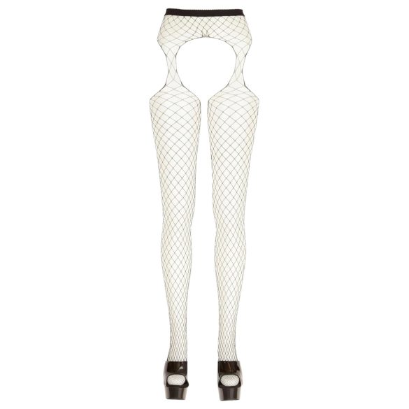 Cottelli - open jarennet panty - zwart - S-L