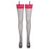 Cottelli - zwarte kousen met rode kant - 5