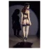 Cottelli Legwear - panty met achternaad en strikjes - huidkleurig