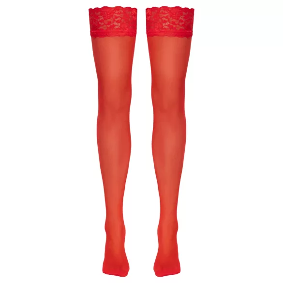 Cottelli - hold up kousen - zijdezacht - rood - M