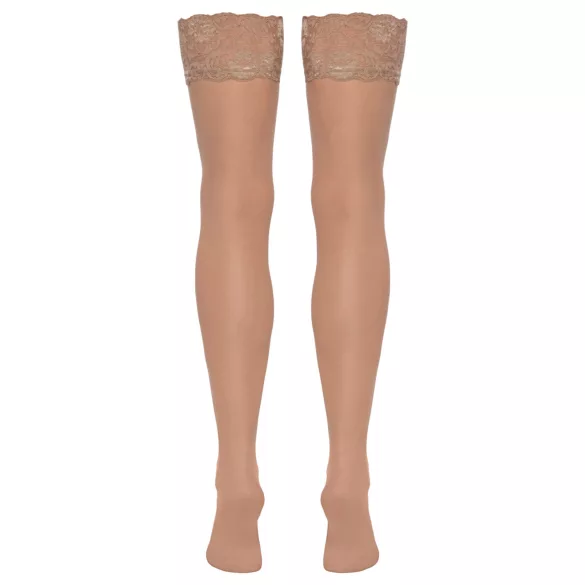 Cottelli - stay-up kousen - zijdezacht - huidskleur - M