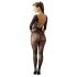 NO:XQSE - Bloemige bodystocking - zwart (S-L)