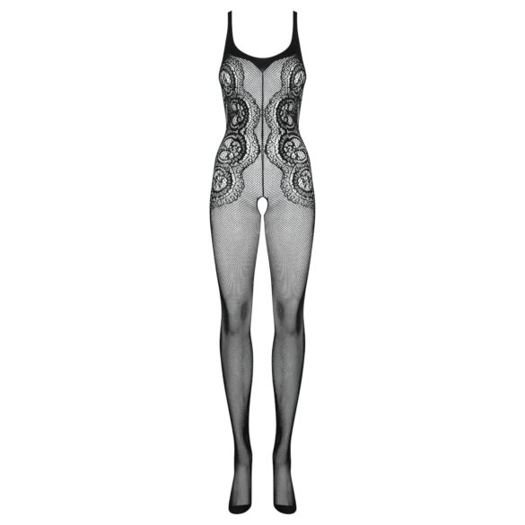Obsessive - open bodystocking - transparant netstof zwart - S-L