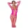 Cottelli - bodystocking dames - visnet - roze - S-L