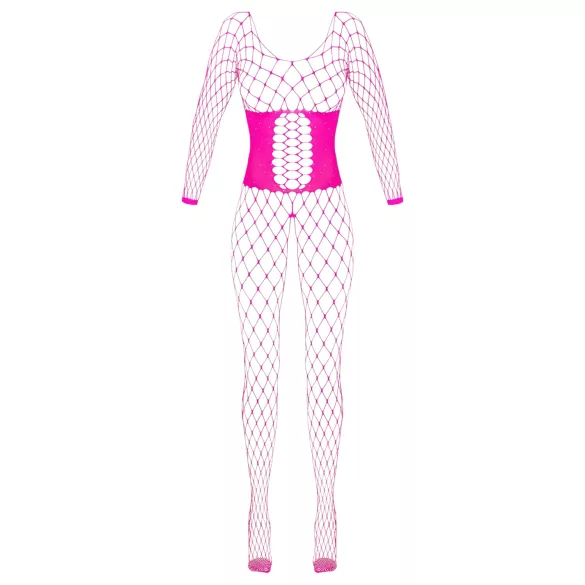 Cottelli - bodystocking dames - visnet - roze - S-L