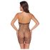 Cottelli - open bodystocking dames - zwart mesh - S-L