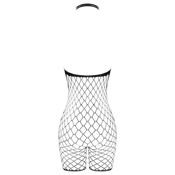 Cottelli - open bodystocking dames - zwart mesh - S-L