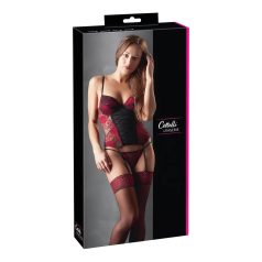 Cottelli - Rozen corset en string (rood) - 80B/M