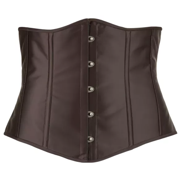 Cottelli Plus Size - satijnen korset - zwart
