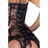 Noir - bustier met jarretels - kant - zwart - M