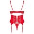 Obsessive Amor Cherris - kanten jarretelset (rood) - L/XL