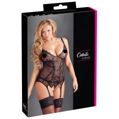Cottelli - Dames top - Kant met lint - Zwart