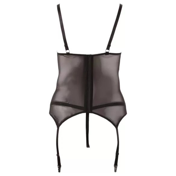 Cottelli - Dames top - Kant met lint - Zwart - XXXL