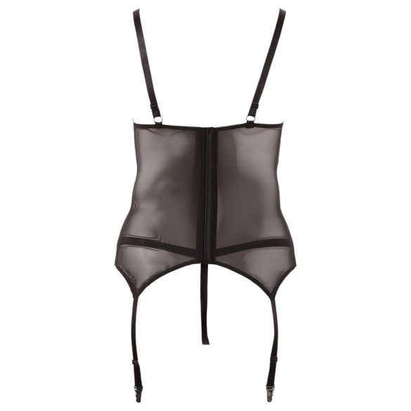 Cottelli - Dames top - Kant met lint - Zwart - XXXXL