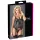 Cottelli - transparante top - glanzende strepen - zwart - M