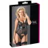 Cottelli - transparante top - glanzende strepen - zwart - M
