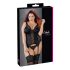 Cottelli Plus Size - Verstelbare Jarreteltop (Zwart) - 2XL