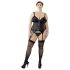 Cottelli Plus Size - Verstelbare Jarreteltop (Zwart) - 2XL