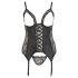 Cottelli Plus Size - Verstelbare Jarreteltop (Zwart) - 2XL