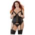 Cottelli Plus Size - Verstelbare Jarreteltop (Zwart) - 2XL