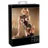 Abierta Fina - open set lingerie - kanten details - zwart - M