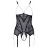 Cottelli - Open Top met Parelversiering (Zwart) - M