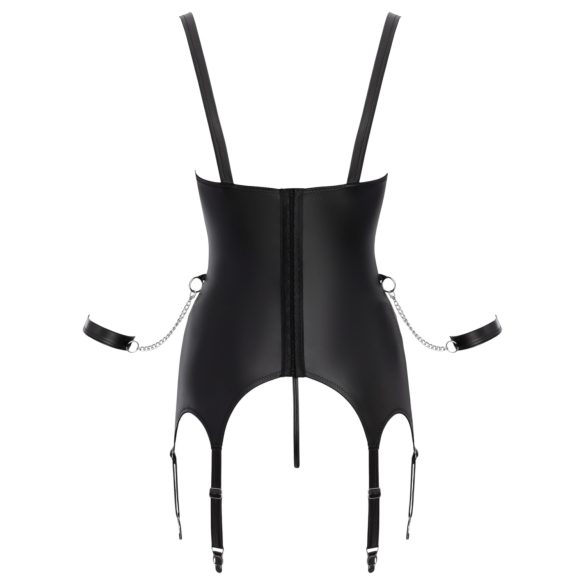 Cottelli - bondage set met open cup bh - zwart - XL