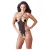 NO:XQSE - Open lichaamstring met strass steentjes - zwart - S-L
