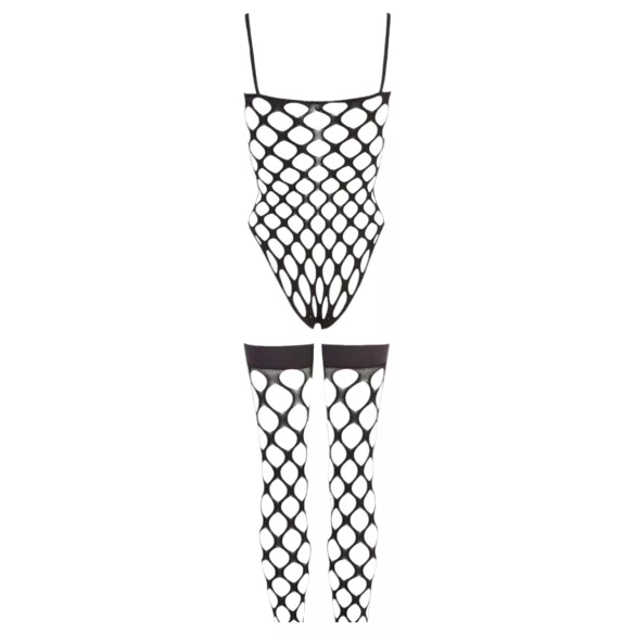 NO:XQSE - lingerie set - netstof - zwart - S-L