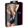 Cottelli - neglige body - glanzend netstof - zwart - M