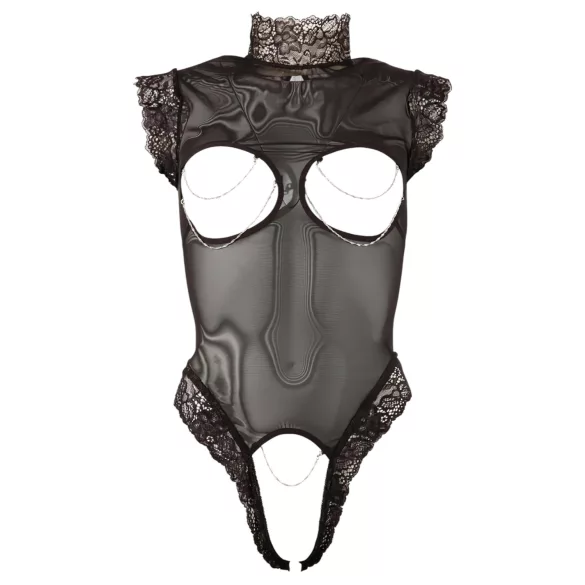 Abierta Fina - body - open stijl - zwart
