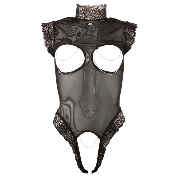 Abierta Fina - body - open stijl - zwart - L