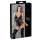 Cottelli Bondage - body met handboeien - glanzend zwart