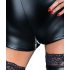 Noir - glanzende lange mouwen jumpshort - zwart