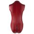 Cottelli Party - Mouwloze glanzende body met rits (rood) - M